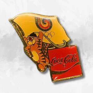 1996 Korean Olympics Coca Cola Lapel Pin